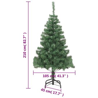 Kunstkerstboom met stalen standaard 910 takken 210 cm 6