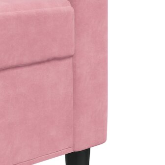 Driezitsbank 180 cm fluweel roze 7