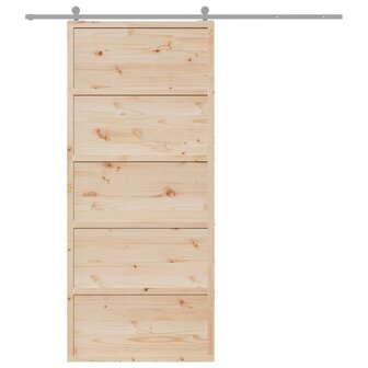 Schuifdeur 90x208 cm massief grenenhout 3