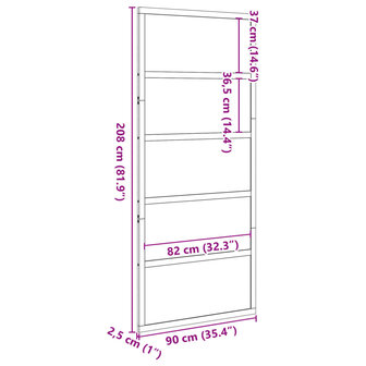 Schuifdeur 90x208 cm massief grenenhout 10