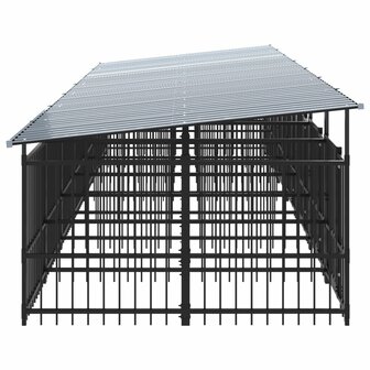 Hondenkennel met dak 13,14 m&sup2; staal 4