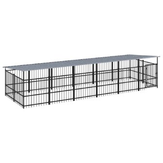 Hondenkennel met dak 11,26 m&sup2; staal 2