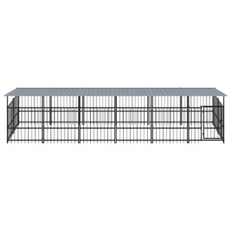 Hondenkennel met dak 11,26 m&sup2; staal 3