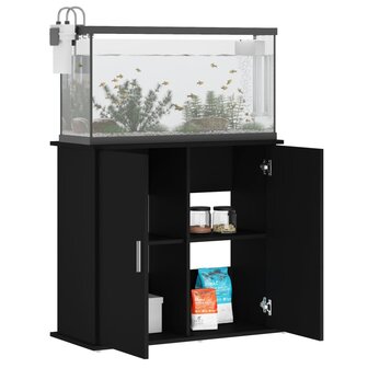 Aquariumstandaard 81x36x73 cm bewerkt hout zwart 3