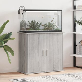 Aquariumstandaard 81x36x73 cm bewerkt hout grijs sonoma eiken 1