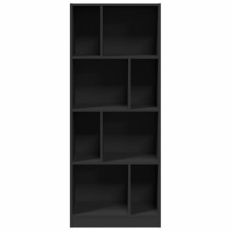 Boekenkast 57x28,5x141 cm bewerkt hout zwart 4