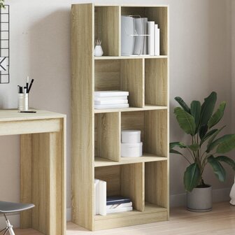 Boekenkast 57x28,5x141 cm bewerkt hout sonoma eikenkleurig 1