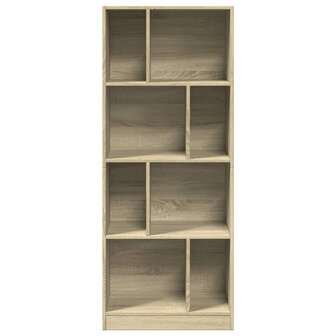 Boekenkast 57x28,5x141 cm bewerkt hout sonoma eikenkleurig 4