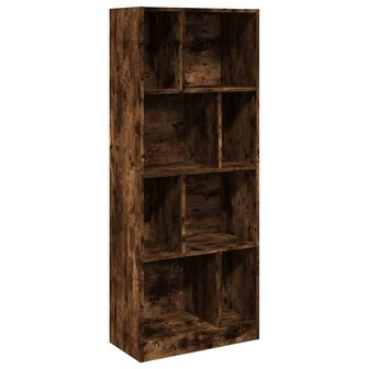 Boekenkast 57x28,5x141 cm bewerkt hout gerookt eikenkleurig 2