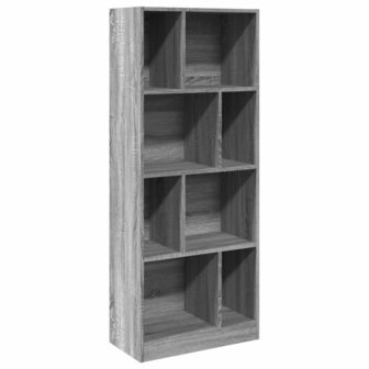 Boekenkast 57x28,5x141cm bewerkt hout grijs sonoma eikenkleurig 2