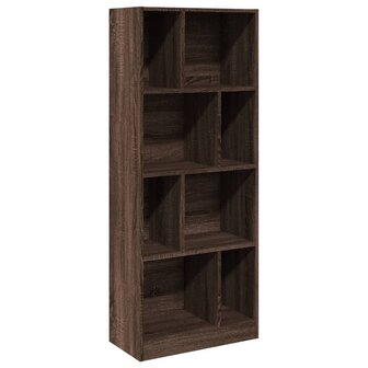 Boekenkast 57x28,5x141 cm bewerkt hout bruin eikenkleurig 2