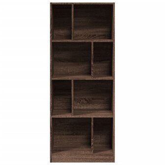 Boekenkast 57x28,5x141 cm bewerkt hout bruin eikenkleurig 4