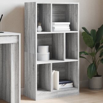 Boekenkast 57x28,5x107,5 cm bewerkt hout grijs sonoma eiken 1