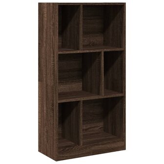 Boekenkast 57x28,5x107,5 cm bewerkt hout bruin eikenkleurig 2