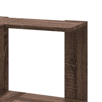 Hoekboekenkast 3-laags 50x50x102 cm bewerkt hout bruin eiken 7