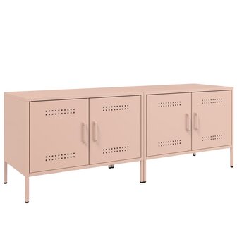 Tv-meubelen 2 st 68x39x50,5 cm staal roze 2