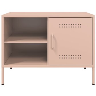 Tv-meubel 68x39x50,5 cm staal roze 6