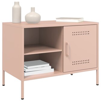 Tv-meubelen 2 st 68x39x50,5 cm staal roze 4