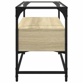 Tv-meubel met glazen blad 80x35x51 cm hout sonoma eikenkleurig 5