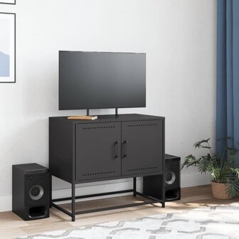 Tv-meubel 68,5x39x60,5 cm staal zwart 3