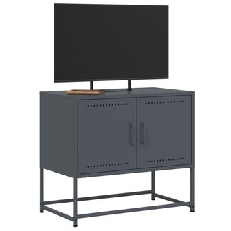 Tv-meubel 68,5x39x60,5 cm staal antracietkleurig 4