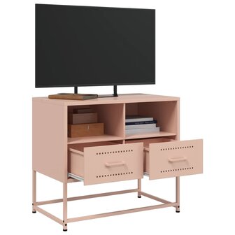 Tv-meubel 68x39x60,5 cm staal roze 4