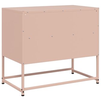 Tv-meubel 68x39x60,5 cm staal roze 8