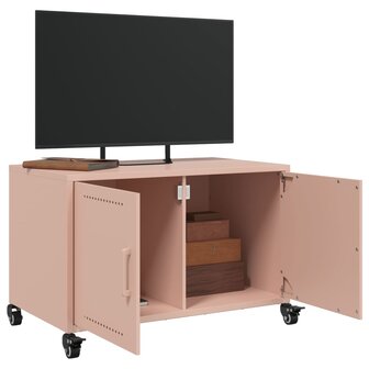 Tv-meubel 68x39x43,5 cm koudgewalst staal roze 4