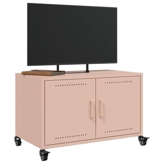 Tv-meubel 68x39x43,5 cm koudgewalst staal roze 5