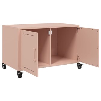 Tv-meubel 68x39x43,5 cm koudgewalst staal roze 9