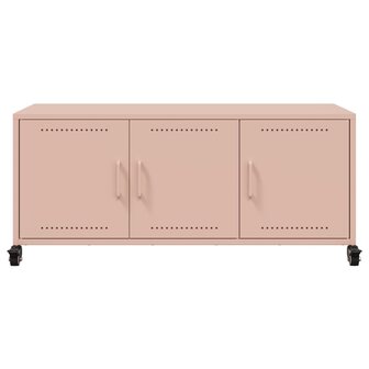 Tv-meubel 100,5x39x43,5 cm koudgewalst staal roze 6