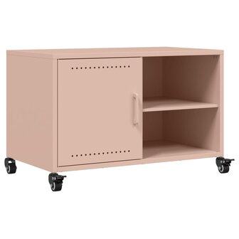 Tv-meubel 68x39x43,5 cm koudgewalst staal roze 2