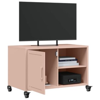 Tv-meubel 68x39x43,5 cm koudgewalst staal roze 5