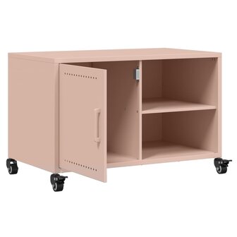 Tv-meubel 68x39x43,5 cm koudgewalst staal roze 9