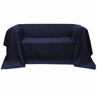 Bankhoes microsuede marineblauw 140 x 210 cm 1