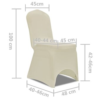 Hoes voor stoelen 50 stuks (creme) 7