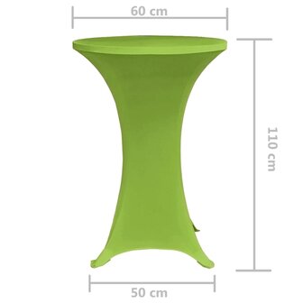 Tafelhoes stretch 2 stuks 60 cm groen 5