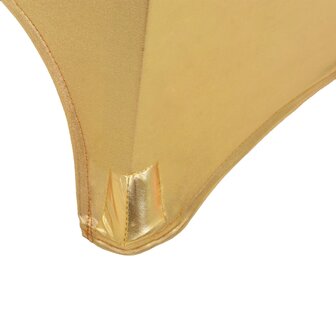 2 st Tafelhoezen stretch 60 cm goud 4