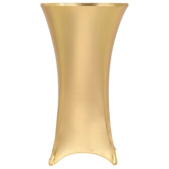 2 st Tafelhoezen stretch 70 cm goud 1