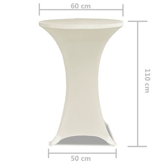 Statafelhoes Stretch &Oslash;60cm Cr&egrave;me (2 stuks) 5