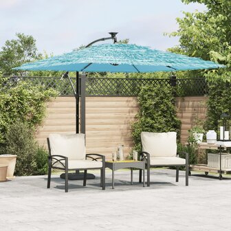 Parasol met stalen paal 269x269x235 cm blauw 1