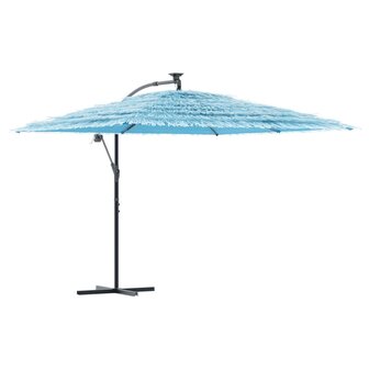 Parasol met stalen paal 290x290x238 cm blauw 2