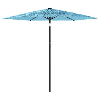 Parasol met stalen paal 223x223x213 cm blauw 2