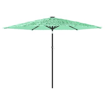 Parasol met stalen paal 288x288x225 cm groen 2