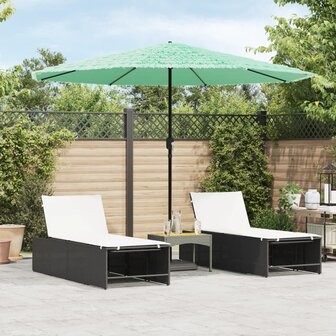 Parasol met stalen paal 324x324x247 cm groen 1