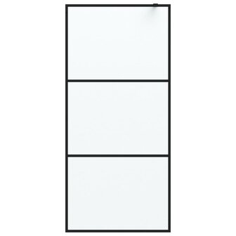 Inloopdouchewand 90x195 cm mat ESG-glas zwart 3