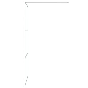 Inloopdouchewand 100x195 cm transparant ESG-glas zilverkleurig 4