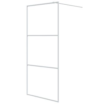 Inloopdouchewand 90x195 cm transparant ESG-glas wit 2