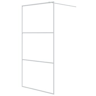 Inloopdouchewand 100x195 cm transparant ESG-glas wit 2