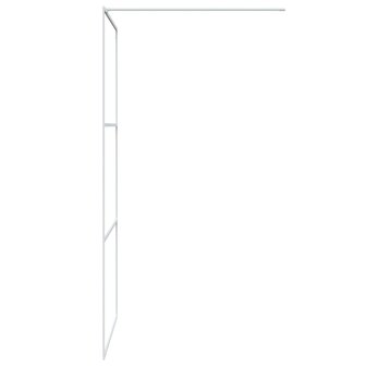 Inloopdouchewand 100x195 cm transparant ESG-glas wit 4